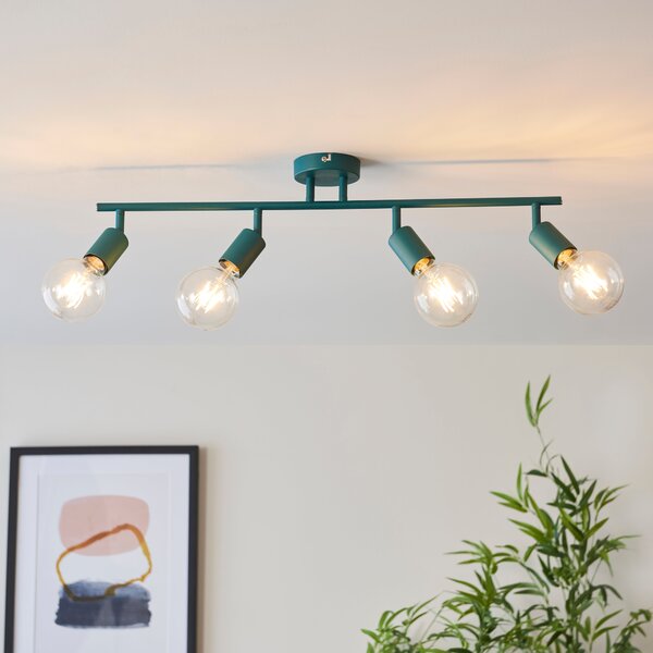 Koppla 4 Light Spotlight Bar Teal (Green)