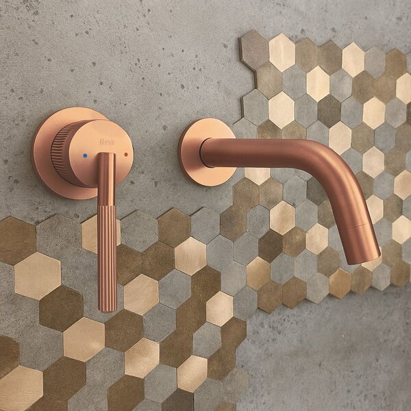 Wall Mounted faucet Rea Argon Brush Copper + BOX