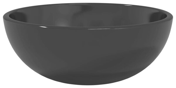 Basin Tempered Glass 30x12 cm Black