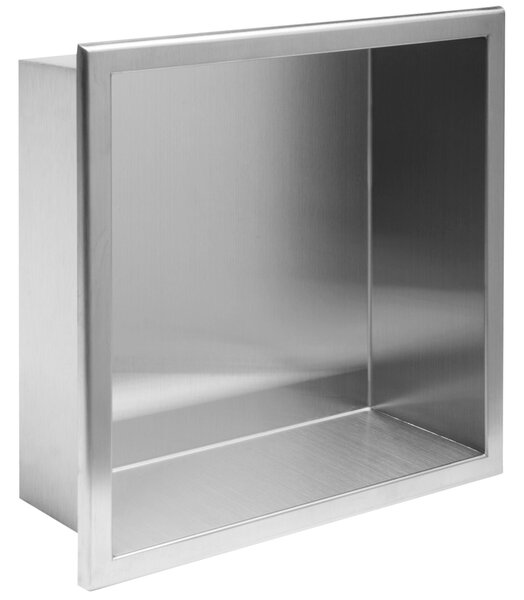 Bathroom shelf 30x30 steel brush