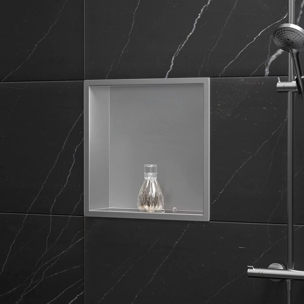 Bathroom shelf 30x30 steel brush