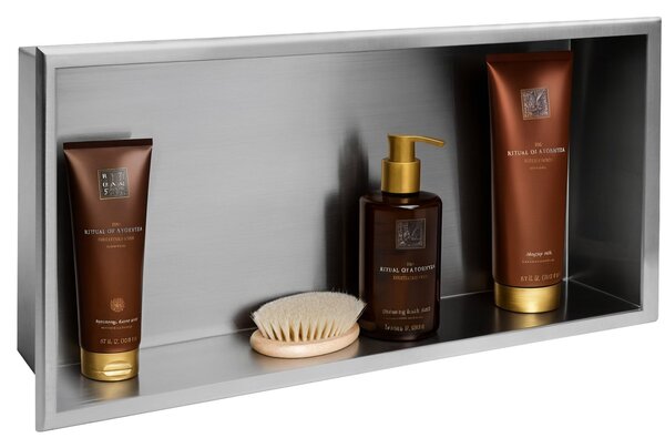 Bathroom shelf 30x60 steel brush