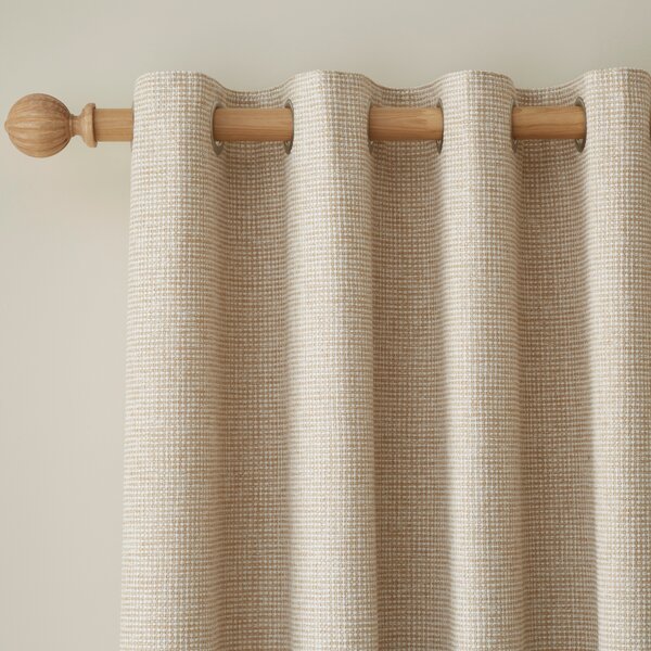 Albert Chenille Warm Sand Eyelet Curtains Warm Sand