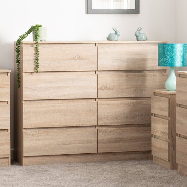 Walker 8 Drawer Chest Oak