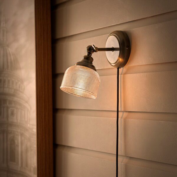 Amesbury Industrial Adjustable Plug In Wall Light