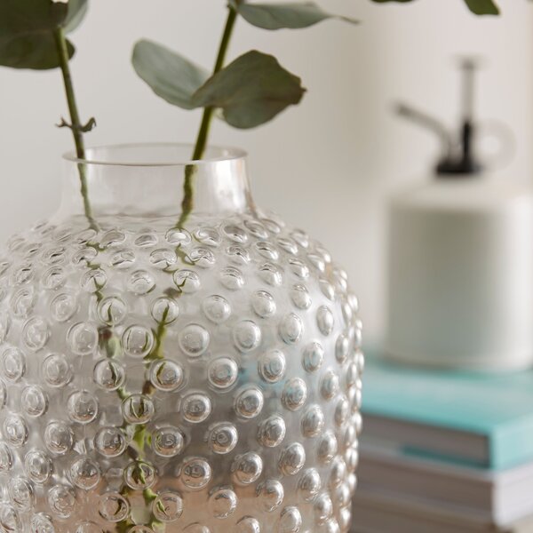 Bubble Glass Rounded Vase