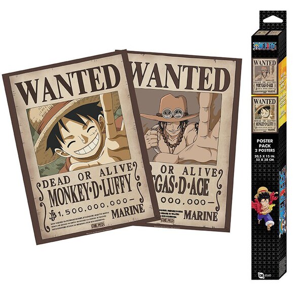 Gift set One Piece - Wanted Luffy & Ace