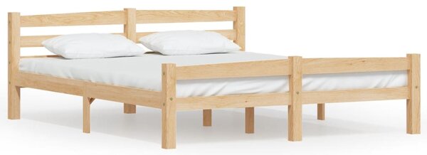 Bed Frame without Mattress Solid Pinewood 160x200 cm