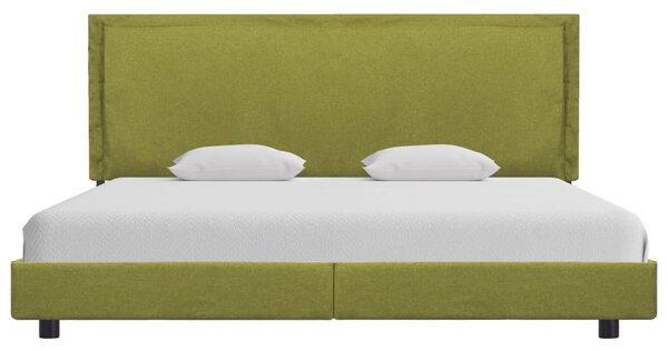 Bed Frame without Mattress Green Fabric 150x200 cm King Size