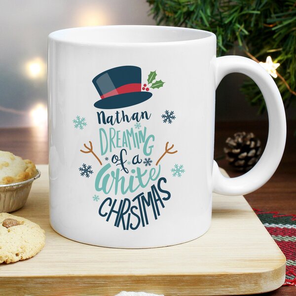 Personalised White Christmas Mug White