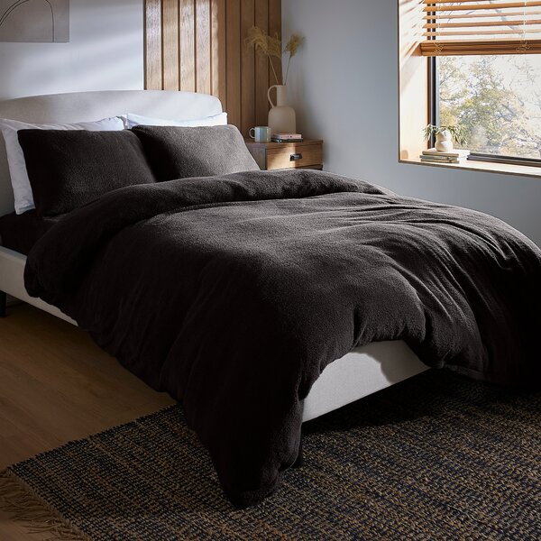 Teddy Duvet Cover and Pillowcase Set Teddy Black