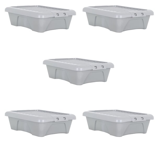 Wham Home Upcycle 22L Set of 5 Boxes & Lids Grey