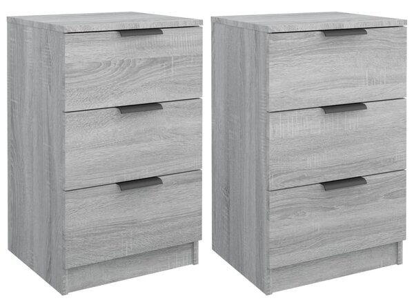 Bedside Cabinets 2 pcs Grey Sonoma 40x36x65 cm