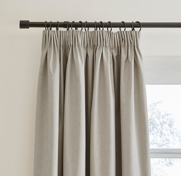 Berlin Linen Thermal Blackout Pencil Pleat Curtains Linen