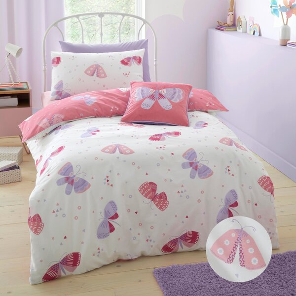 Bedlam Flutterby Butterfly Childrens Bedding Pink
