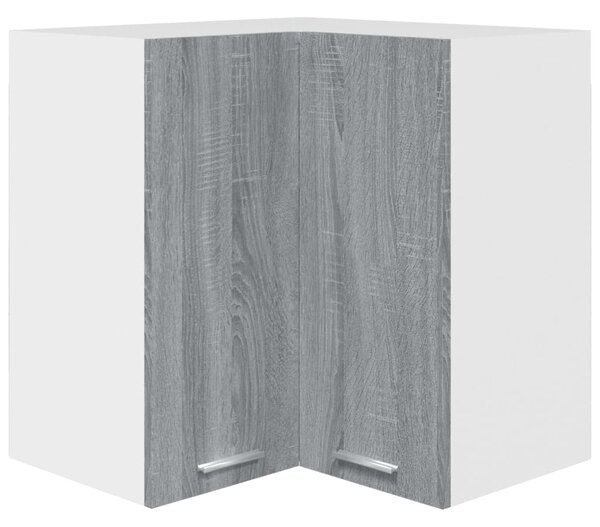 Hanging Corner Cabinet Grey Sonoma 57x57x60 cm Engineered Wood