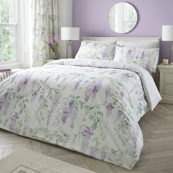Dreams & Drapes Wisteria Duvet Cover Bedding Set Lilac