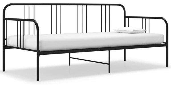 Sofa Bed Frame without Mattress Black Metal 90x200 cm