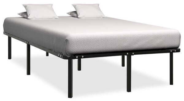 Bed Frame without Mattress Black Metal 140x200 cm