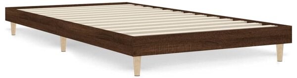 Bed Frame without Mattress Brown Oak 90x200 cm Engineered Wood