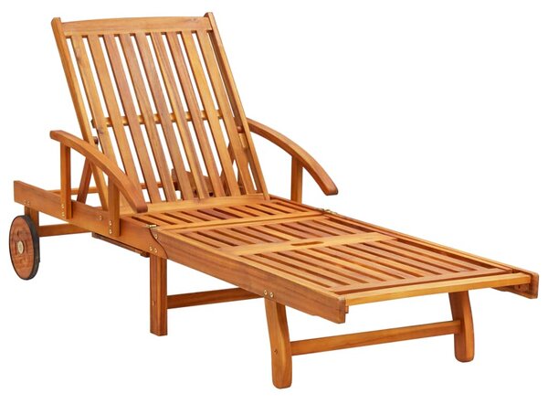 Sun Loungers 2 pcs Solid Acacia Wood