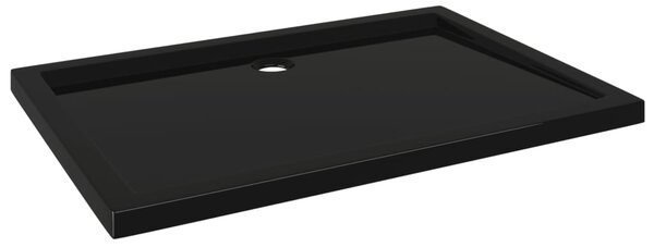 Rectangular ABS Shower Base Tray Black 70x100 cm