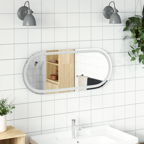 LED Bathroom Mirror 80x35 cm Oval