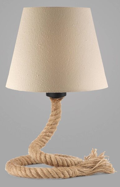 Mauli table lamp made of rope and fabric