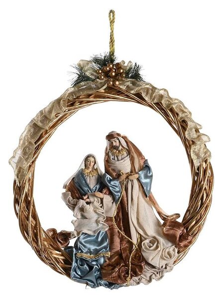 Christmas nativity set DKD Home Decor Blue Golden Crown 30 x 5 x 30 cm 50 x 10 x 57 cm