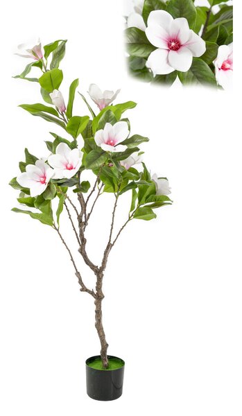 Decorative Flowers Romimex White Magnolia 50 x 130 x 50 cm