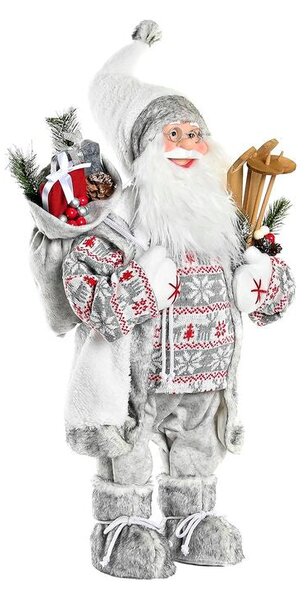 Christmas bauble DKD Home Decor Father Christmas White Red Grey PVC Wood 32 x 20 x 64 cm