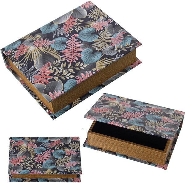 Set of decorative boxes Alexandra House Living Multicolour Wood 3 Pieces