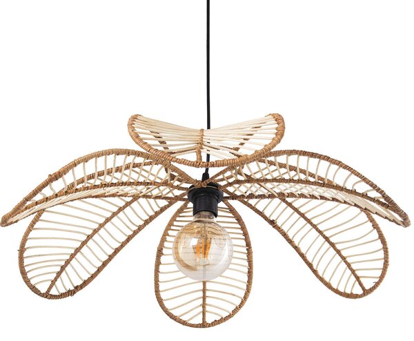 Ceiling Light Alexandra House Living Brown Natural Rattan Natural Fibre 40 W 64 x 73 x 18 cm