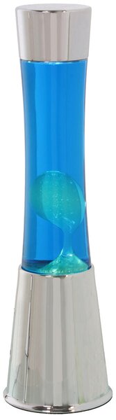 Lava Lamp Alexandra House Living Blue White Metal 11 x 39 x 11 cm