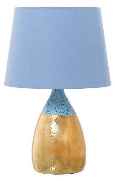 Desk lamp Alexandra House Living Blue Golden Ceramic 60 W 13 x 26 x 13 cm