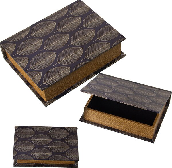 Set of decorative boxes Alexandra House Living Grey Wood 3 Pieces