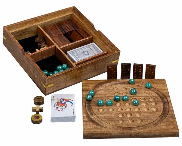 Set of traditional games Alexandra House Living Brown 23 x 5 x 23 cm 5-in-1