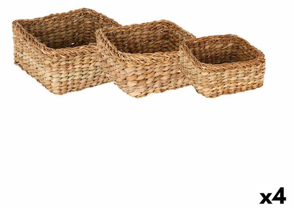 Basket set Privilege Privilege wicker 23 x 11 cm (3 Pieces) (4 Units)