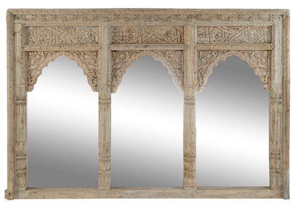 Wall mirror Home ESPRIT Natural 160 x 12 x 110 cm