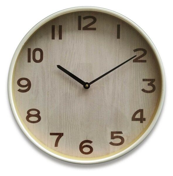 Wall Clock Versa Crystal MDF Wood 4,5 x 40 x 40 cm