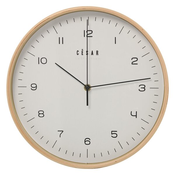 Wall Clock Alexandra House Living White Brown Wood 32 x 4 x 32 cm