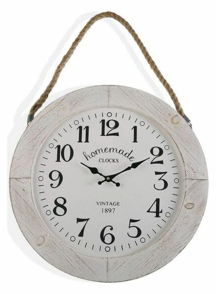 Wall Clock Versa Homemade MDF Wood 5 x 51,5 x 50 cm Grey Vintage