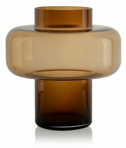 Vase Alexandra House Living Brown Glass 24 x 24 x 24 cm