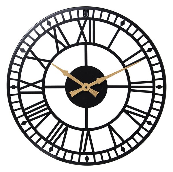 Wall Clock Alexandra House Living Black Metal 45 x 3 x 45 cm