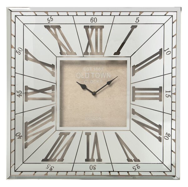 Wall Clock Alexandra House Living Grey Silver Crystal 49 x 49 x 4 cm