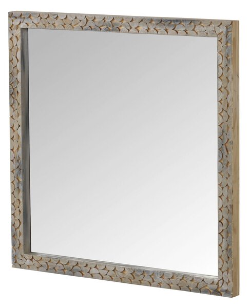 Hanging mirror Alexandra House Living Natural 80 x 80 x 4 cm