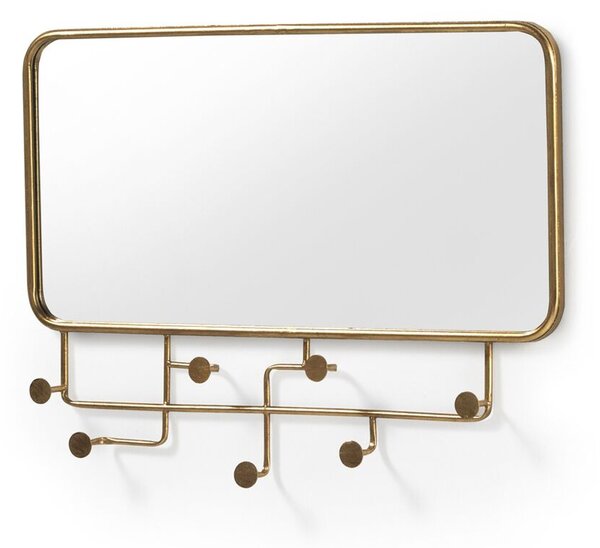 Hanging mirror Alexandra House Living Golden 80 x 60 x 6 cm