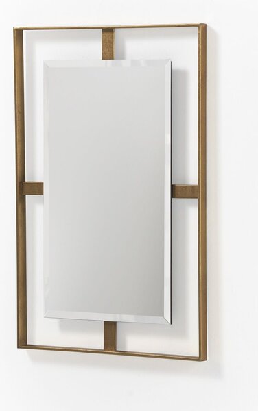 Hanging mirror Alexandra House Living Golden 51 x 78 x 3 cm