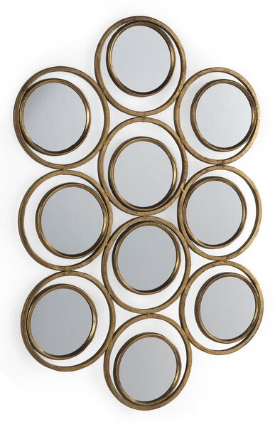 Hanging mirror Alexandra House Living Golden 59 x 87 x 3 cm