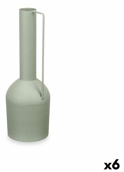 Vase Height Green Steel 13 x 39 x 13 cm (6 Units)